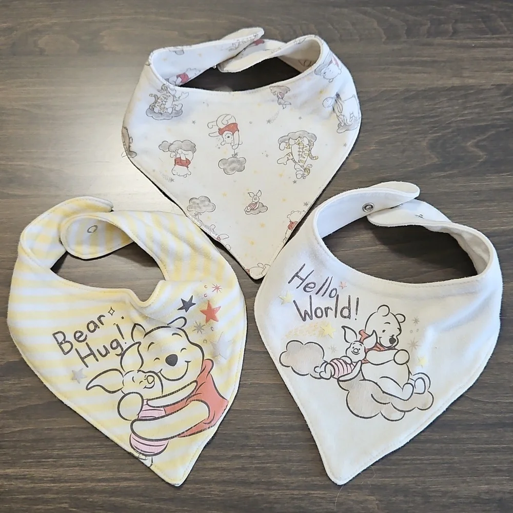 Disney Baby Winnie the Pooh Apron Bib Set (3 pcs)